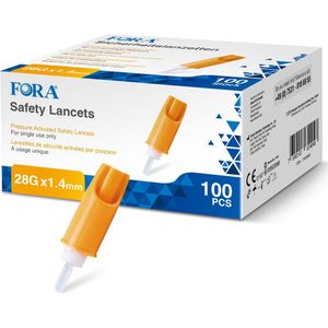 FORA Veiligheidslancetten - 28G (100 stuks)