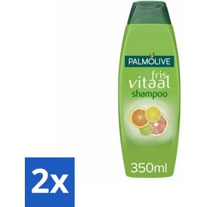 2 x Palmolive Shampoo Fris Vitaal 350 ml - Haarverzorging - Shampoo - Citrus - Fris - Vitaliteit