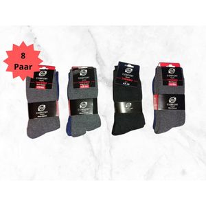 Thermosokken - 8 paar - Maat 43-46 - Dames & Heren - Katoen - Warm | Sports4You