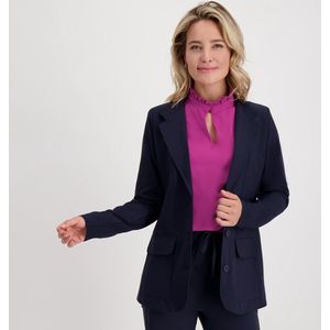 Blauwe Blazer van Je m'appelle - Dames - Travelstof - Maat 40 - 4 maten beschikbaar