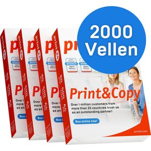 print24 Printerpapier kopieerpapier 2000 vellen 4 x 500 A4 80g A4 80g premium wit testwinnaar PEFC
