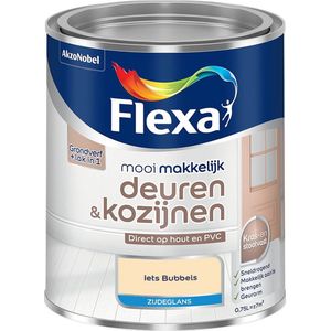 Flexa - Mooi Makkelijk Deuren & Kozijnen Zijdeglans - Muurverf - Iets Bubbels - Mengverf - 0.75 Liter