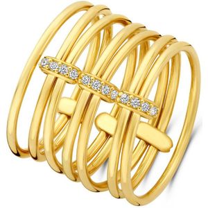 Isabel Bernard - Cour d'Honneur Adora - Ring - 14 Karaat Goud - Zirkonia