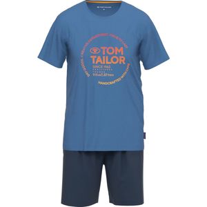 TOM TAILOR Pure Cotton Heren Shortama - Blauw - Maat XL