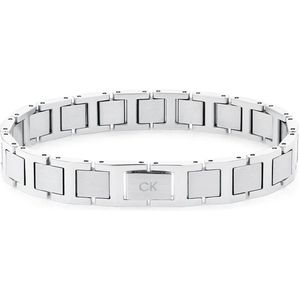 Calvin Klein CJ35100008 Heren Armband - Schakelarmband - Sieraad - Staal - Zilverkleurig - 10 mm breed - 19.5 cm lang