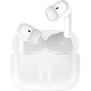 oTronica Draadloze Oordopjes - Active Noise Cancelling - Bluetooth - Wit