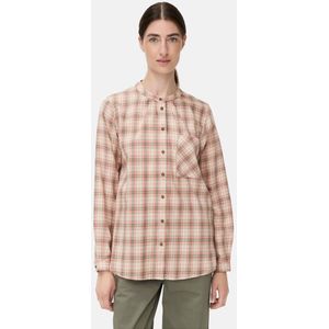 camel active - Geruite Blouse - Lila Roze - Katoenmix