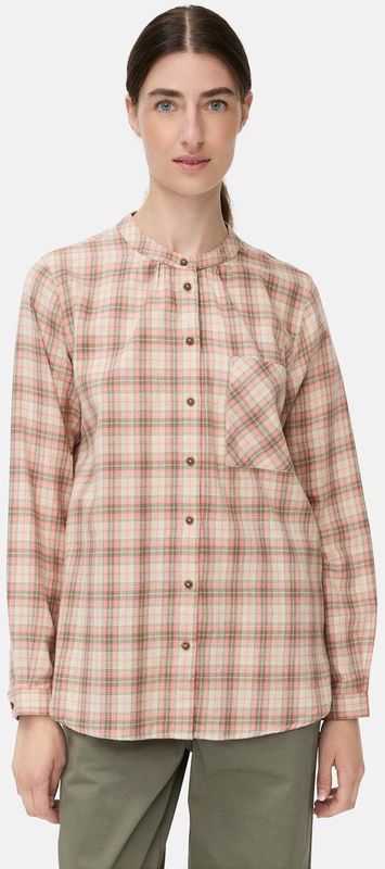 camel active - Geruite Blouse - Lila Roze - Katoenmix