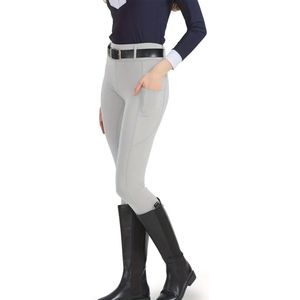 Rijlegging met siliconen grip - rijbroek - full seat - grijs - maat S