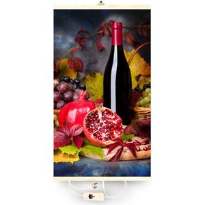 Decoratief elektrisch stralingspaneel TRIO, infrarood verwarming 430W, model Winestill life, 100 x 57 cm