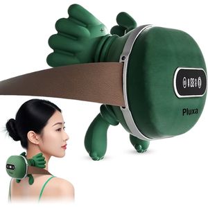 Pluxa Shiatsu Nekmassage Apparaat met Rood licht therapie - Massage apparaat - 3 Warmte standen - Massage gun - Groen