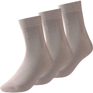 Allthemen Herensokken Katoen - Normale Sokken - Multi Pack - 3 Paar - Maat One Size - Khaki