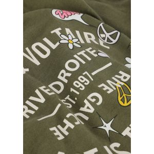 Zadig & Voltaire X15379 Tops & T-shirts Meisjes - Shirt - Groen - Maat 104