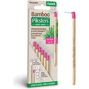 Bamboo Piksters Ragers Hoek Size 00 XX-Fine Roze - 1 x 6 stuks