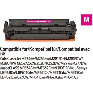INKFIND 054H tonercartridge Magenta compatibel met Canon 054 Magenta Canon 054H Magenta toner cartridge -1-pack Magenta