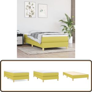 vidaXL Bedframe Groen - 80x200 cm - Polyester Boxspring Frame - Slaapkamer Meubels - Bed Frame - Green Bed Frame - Houten Bed Frame