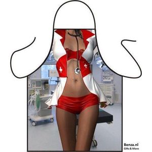 Benza Schort Verpleegster/Sexy Nurse - Sexy/Leuke/Grappige/Mooie Keukenschort