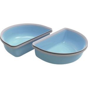 Surefeed Set A 2 Halve Bakjes Voor Microchip Voerbak Connect 10.5x19.5x3.8 cm - Kattenvoerbak - Blauw