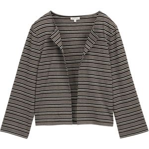 TOM TAILOR - Gebreid Vest - Lichtbeige - Gestreept