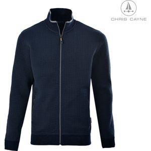 Chris Cayne - Vest - Donkerblauw - Herenvest met Ritssluiting - Wafelstructuur
