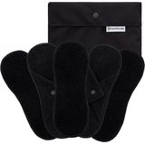 Inlegkruisjes - Zwart - Biologisch Badstof Katoen - Set van 3 Stuks