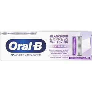 Oral B 3D White Advanced Express Whitening Glossy White 12X75 ML VOORDEELVERPAKKING