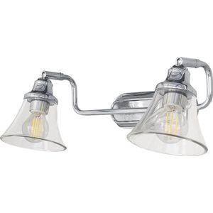 Rabalux - Wandlamp - E14 - IP44 Badkamer Wandlamp - Zilver