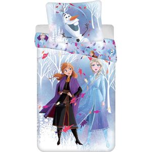 Frozen dekbedovertrek Anna & Elsa - katoen - eenpersoons - 140x200 cm