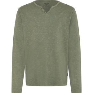 Blend - BHIVALDE SPILT NCK L/S TEE - T-shirt - Thyme - Regular Fit - 100% Katoen