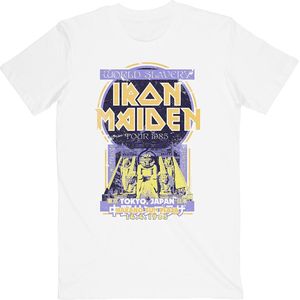 Iron Maiden - Powerslave Japan Flyer Heren T-shirt - M - Wit