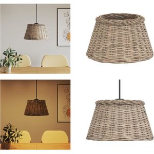 vidaXL Plafondlampenkap Ø50x30 cm wicker bruin - Lampenkap - Lampenkappen - Lampen Kap - Hanglamp Kap