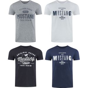 Mustang - T-shirt - 4-Pack - Kleurvarianten - 100% Katoen