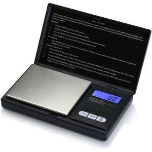Digitale Precisie Keukenweegschaal - Inclusief batterijen - Mini Batterij Weegschaal - 0.1 Tot 500 Gram Nauwkeurig - Zwart