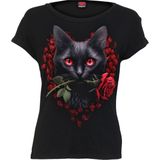 Spiral - Zwarte Kat - T-shirt - Zwart - 100% Katoen