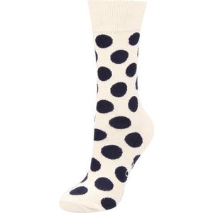 Happy Socks Big Dot Sokken - Wit/Donkerblauw - Maat 36-40