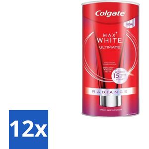 Colgate - Tandpasta - Max White - Ultimate Radiance Whitening - 75 ml - Voordeelverpakking - 12 stuks