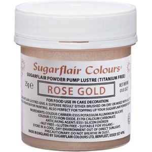 Sugarflair Pump Spray Voedingskleurstof Navulling - Glitter Nevel - Rose Goud - 25g