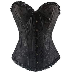 Lace Up Bloemen Korset Top voor Vrouwen - Burlesque Stijl en Overbust Shaper