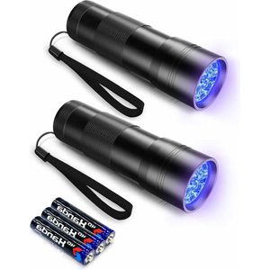 UV-zaklamp 12 stuks led 395 nm mini-blacklight draagbare zwart licht zaklamp voor huisdierurinevlekken - paars licht