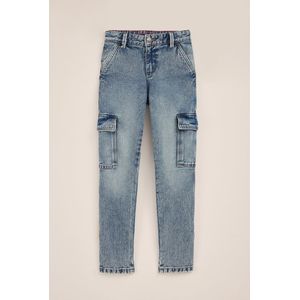 WE Fashion Jongens jeans slim fit met cargozakken