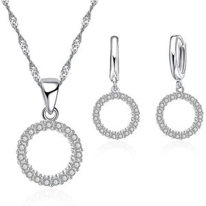 Ketting - oorbellen - Zirkonia sieradenset - cadeau voor vrouw - Liefs Jade