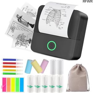 RFWR® Draagbare Inktloze Zakprinter - Bluetooth Fotoprinter voor iOS & Android met Thermisch Papier