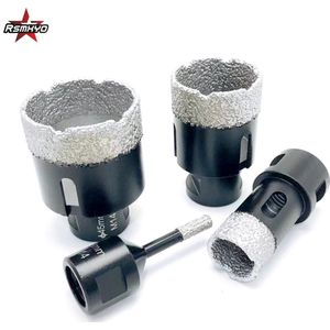 Set van 4 droge diamantboren 6 - 12 - 16 - 20 mm - M14 voor gebruik met slijptol - geschikt voor keramische, marmer, Graniet tegels