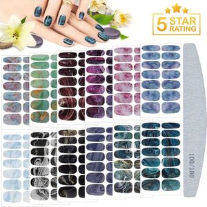 GUAPÀ® Nagelstickers Nail Wraps | 12 Vellen Marmeren Nagels | Nail Art | Nagel Folie | Diverse kleuren Nail Wrap | 12 Vellen Nagelstickers | Plaknagels | Nail Wrap Nagellak Stickers Marmer Diverse Kleuren