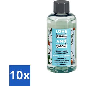 Love Beauty & Planet - Shampoo - Kokoswater & Mimosabloem - 100 ml - Bulkverpakking - 10 stuks