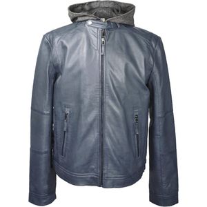 Gewatteerd herenjack van premium leer