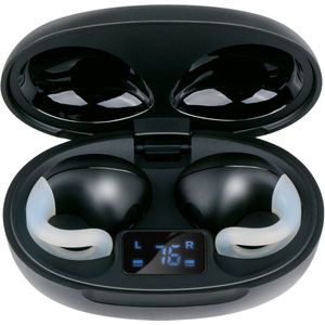 Grundig Draadloze Oordopjes Bluetooth - Oortjes Draadloos Met LED Display en Oplaadcase - In-Ear Met OWS Technologie en USB-C Lader - Zwart