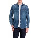 Replay Regular fit jeanshemd voor heren, 009, medium blue., L