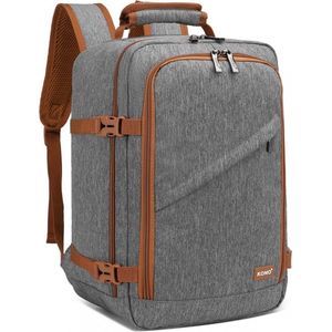 Kono Reistas - 20L - Rugzak - Handbagage Weekendtas - Backpack - Waterafstotend - Grijs/Bruin