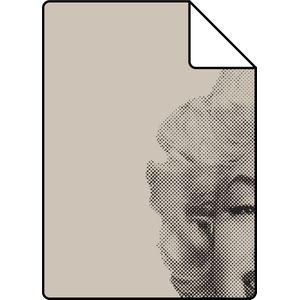 Proefstaal Origin Wallcoverings behang Marilyn Monroe grijs en zwart - 26,5 x 21 cm - 326350-S